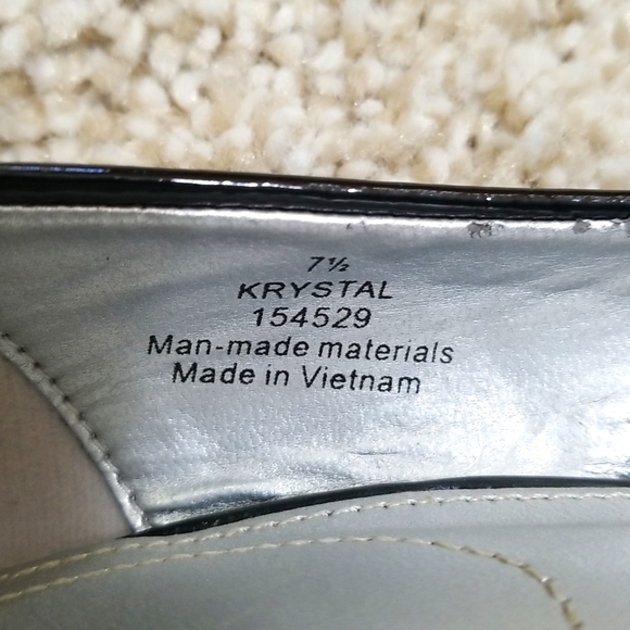 Black/nude retro style stiletto 7.5 - Picture 8 of 9